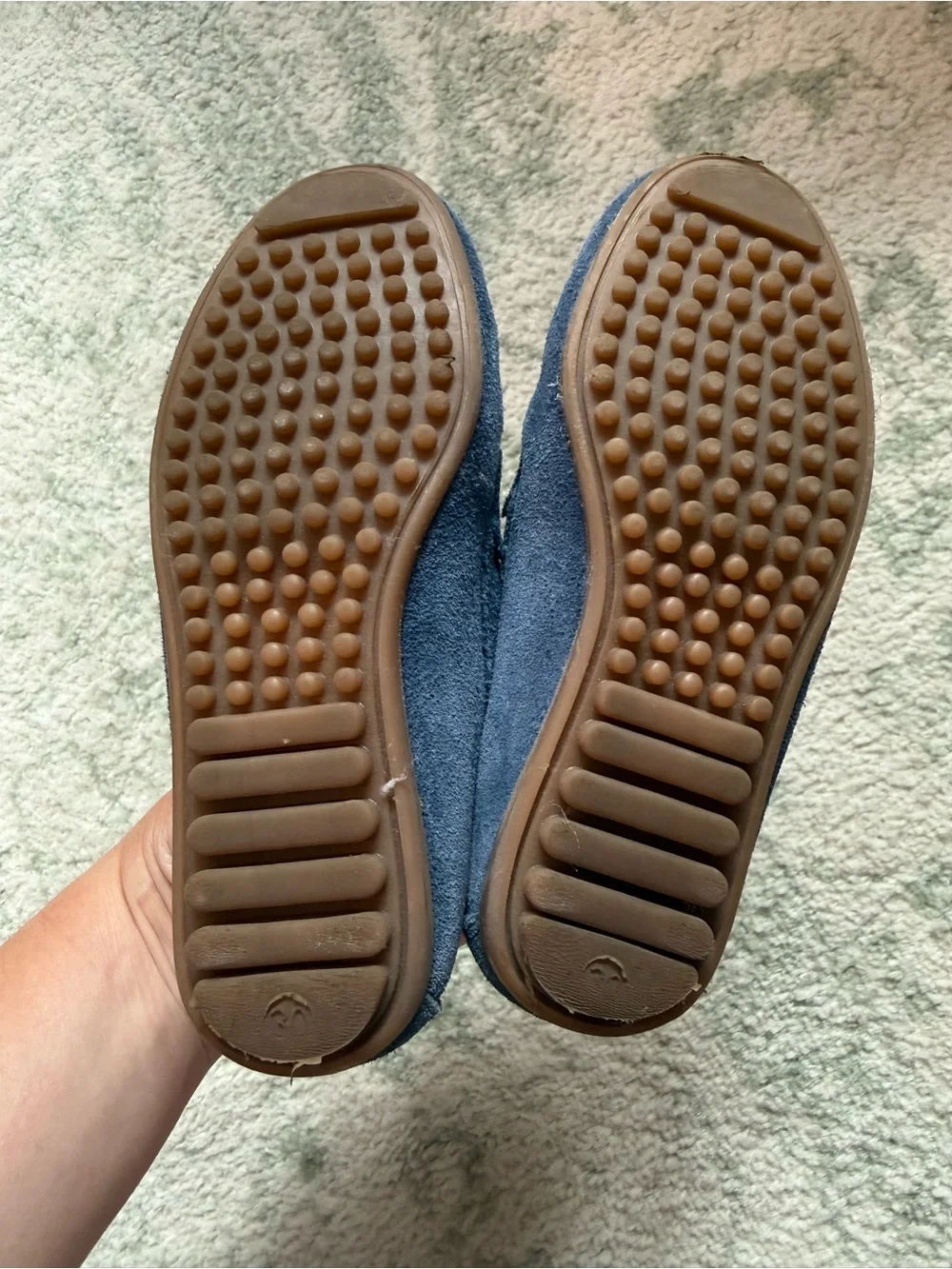 Kids Navy Suede Moccasin Loafers - Slip-On Comfort